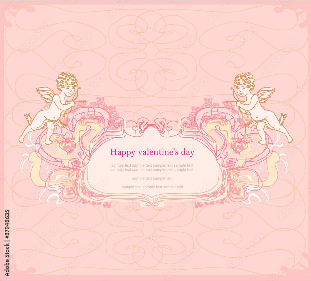happy valentines day card with cupid happy valentines day card with cupid