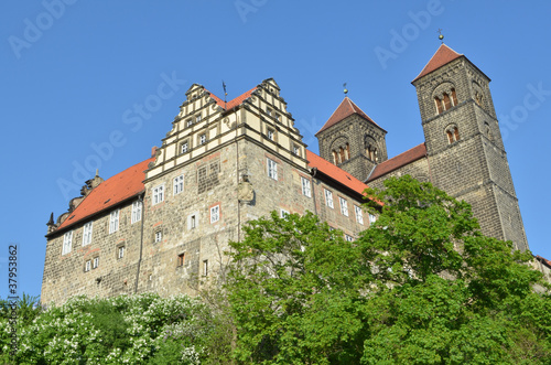Schloss und Stiftskirche in Quedlinburg  Deutschland 