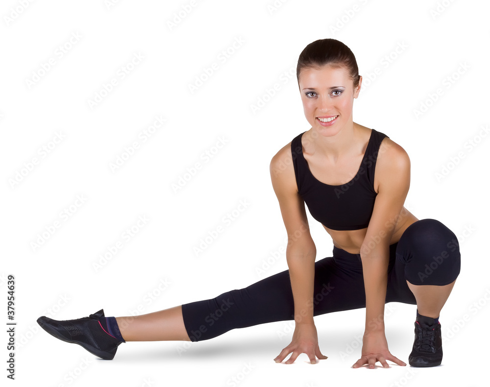 Fototapeta premium Beautiful girl gymnastics