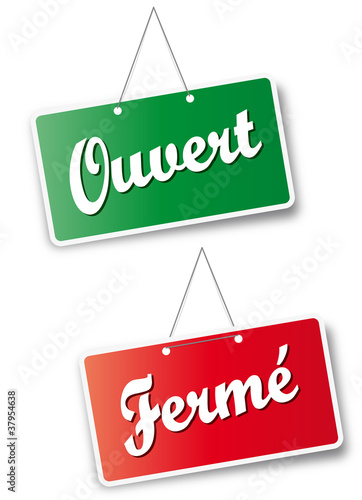 Pancartes "Ouvert/Fermé"