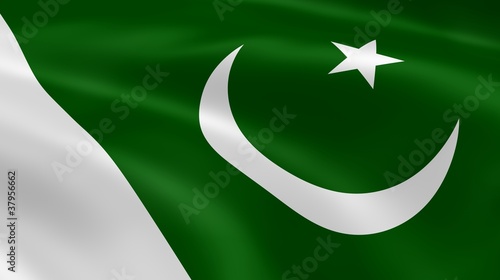 Foto Pakistani flag in the wind