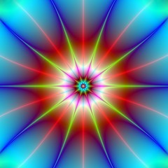 Fototapete Psychedelisch Supernova kosmischer Lichtausbruch  © Objowl