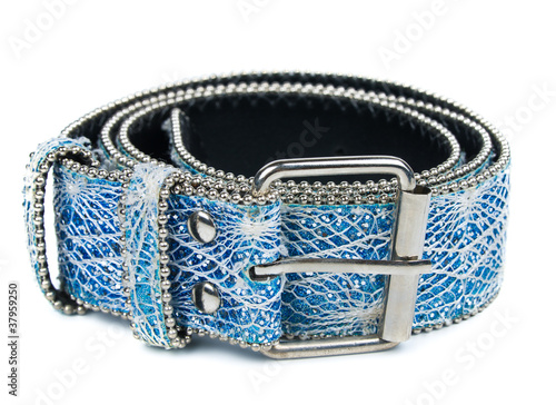 Woman's blue belt