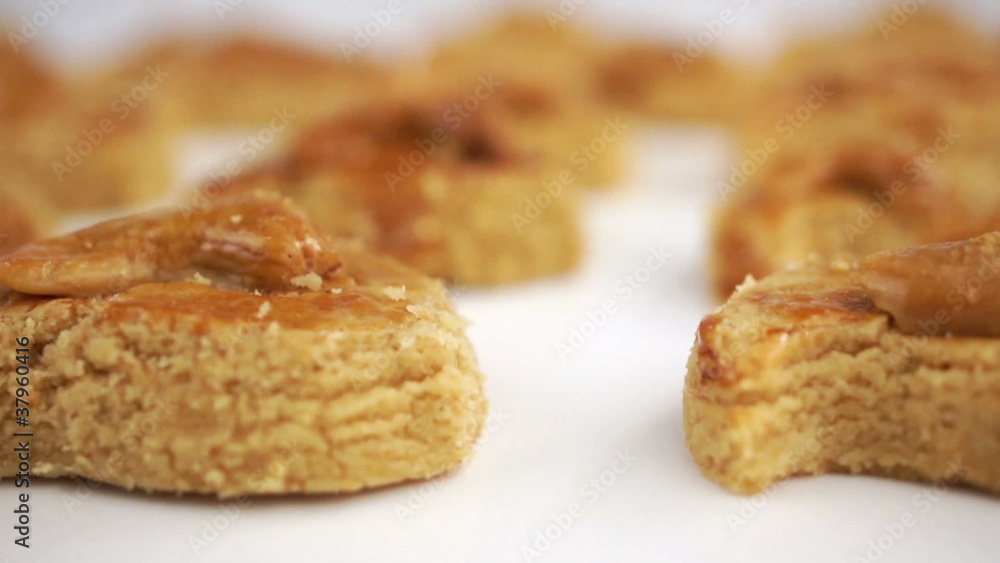 Asian festive Peanut biscuit on white background Asian festive Peanut biscuit on white background