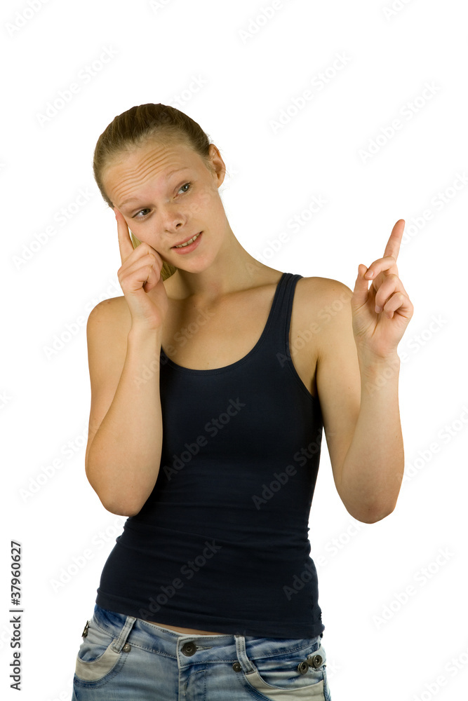 Junge Frau hat eine Idee