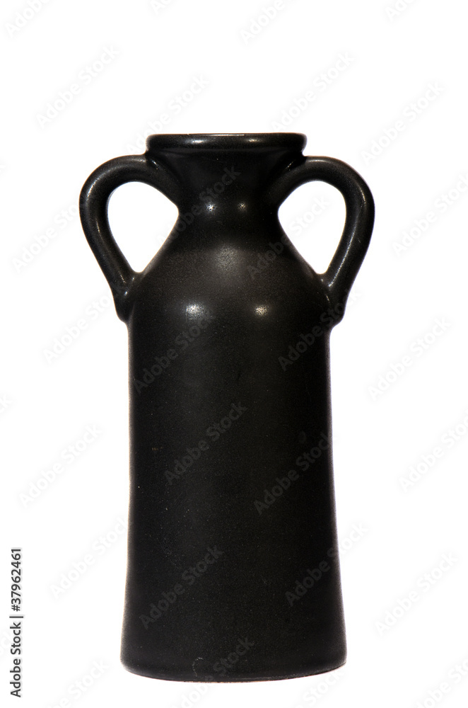 isolated black vase