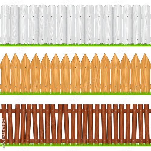 Wooden fences