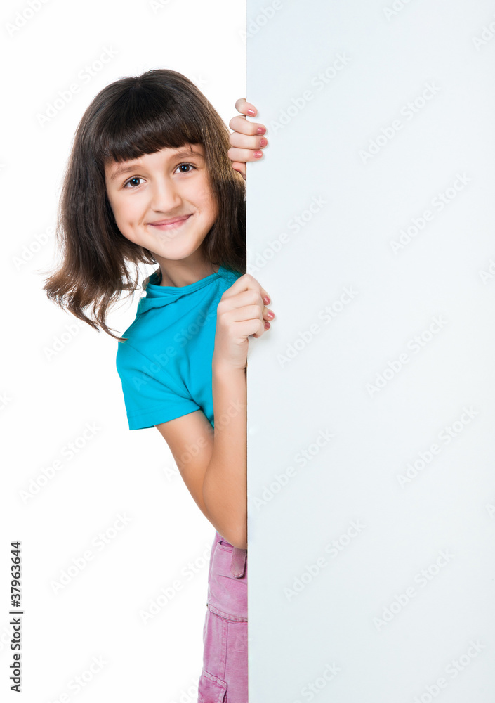 child behind a board child behind a board