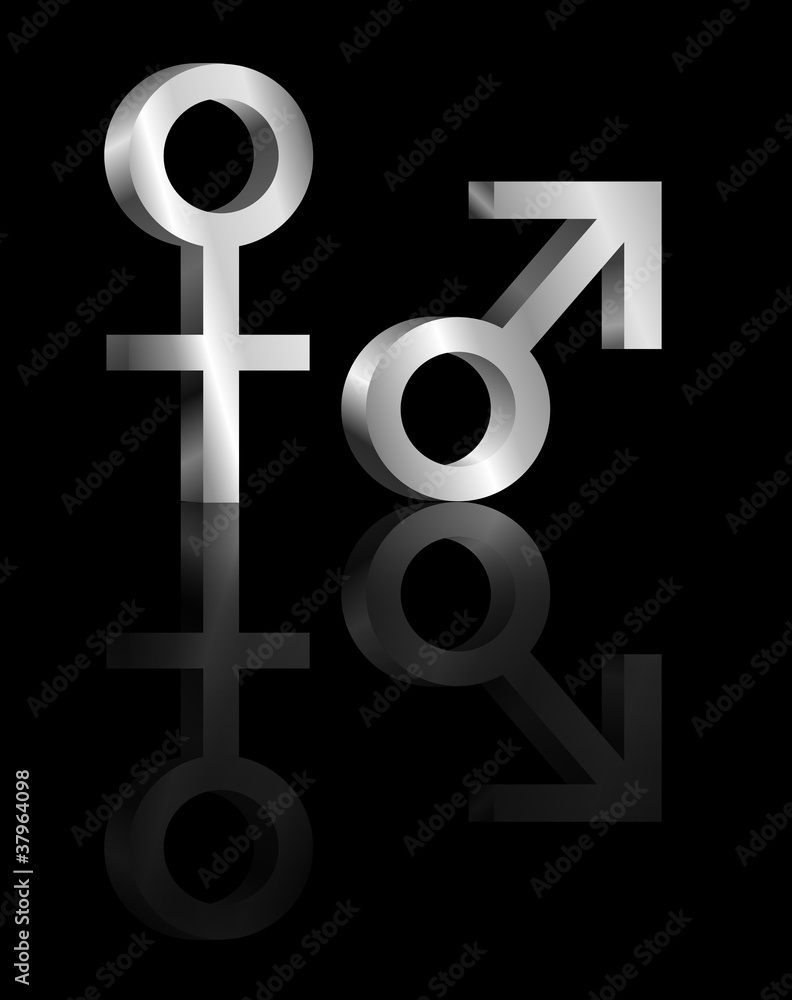 Obraz premium Male and female symbols.