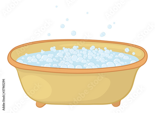 Bath with bubbles
