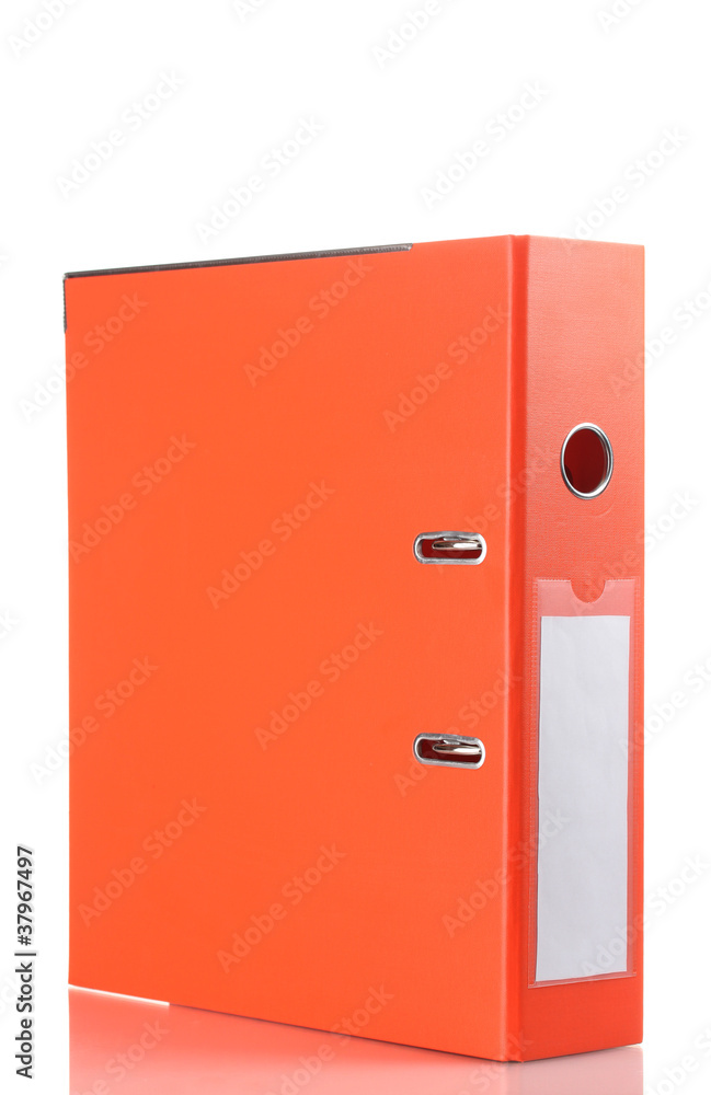 Office orange folder isolated on white Office orange folder isolated on white