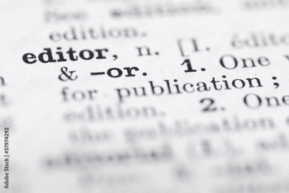Editor Definition in English Dictionary. - obrazy, fototapety, plakaty 