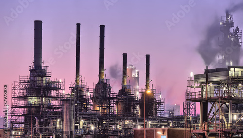 Industrial night scene