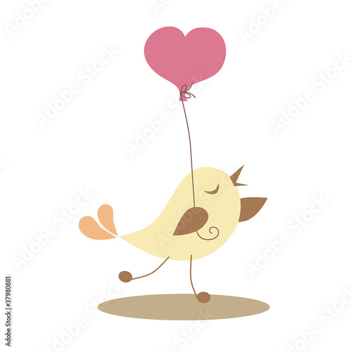 bird love card