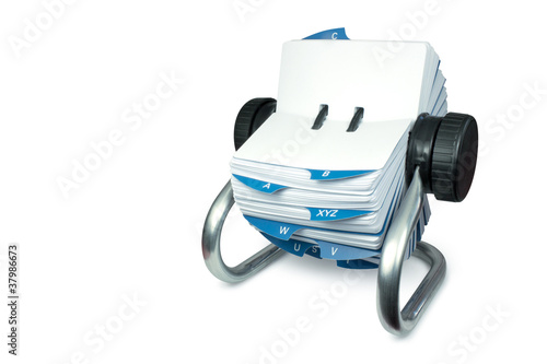 Rolodex with clipping path photo