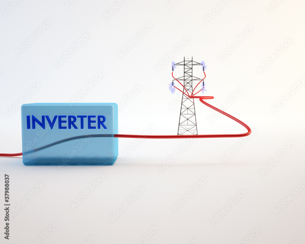 schema inverter immissione rete elettrica Stock Illustration | Adobe Stock