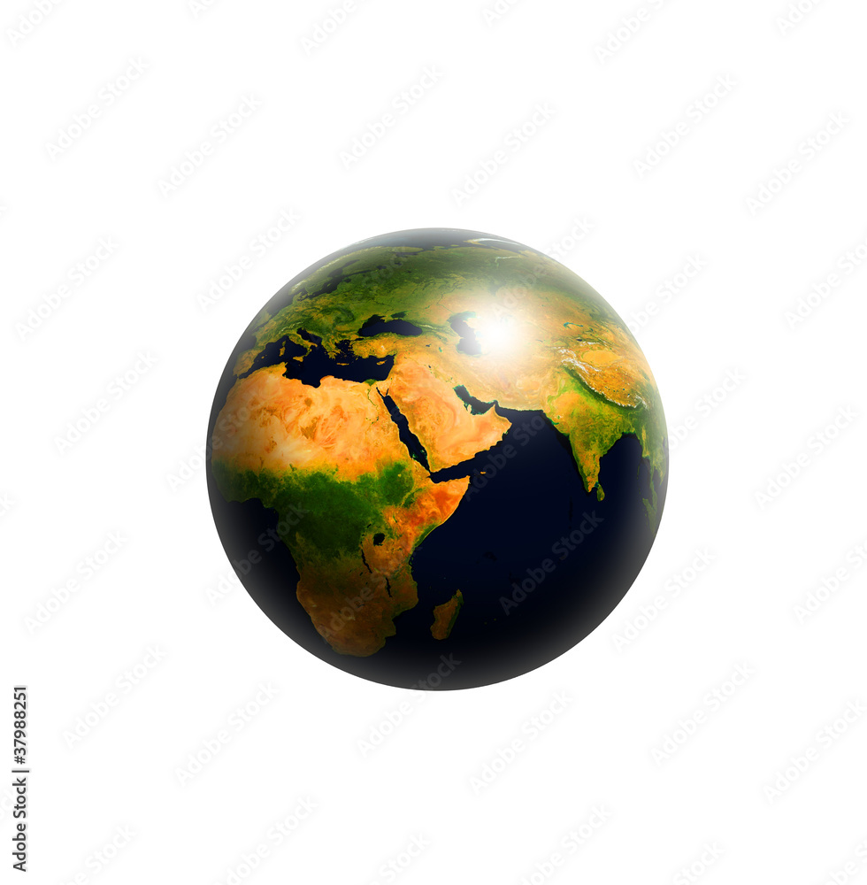 Fototapeta premium earth isolated over white