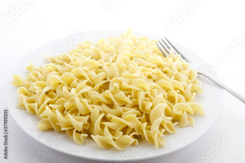 Plate of Noodles with Fork