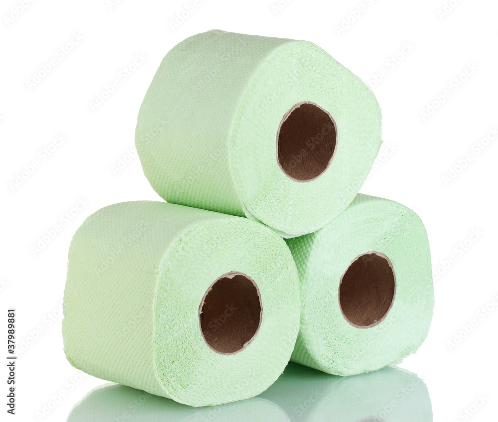 rolls of toilet paper isolated on white rolls of toilet paper isolated on white