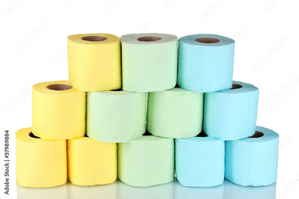 rolls of toilet paper isolated on white rolls of toilet paper isolated on white