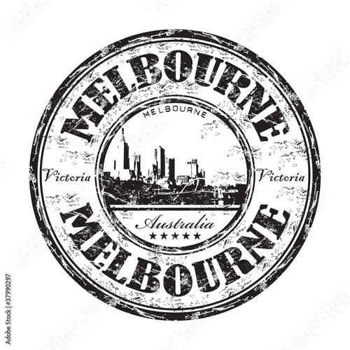 Melbourne grunge rubber stamp