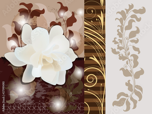 pannello artistico con differenti tipi di decorazione