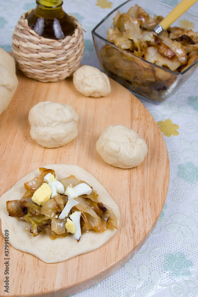Fototapeta premium Ingredients for making pies
