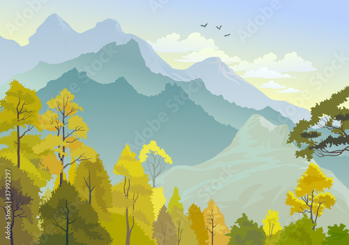 Beautiful Panorama Of Himalayan Hills