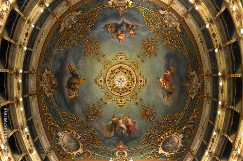 Ceiling of opera theatre of city of Carpi photo