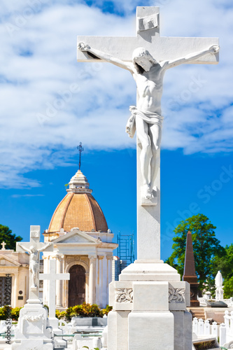 Photography Crucifixion of Jesus on the Colon cemetery in Havana