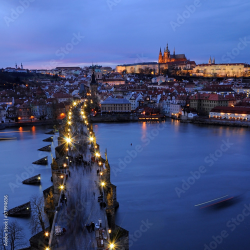 Prague castle and Charles bridge, Czech republic © Pavel Svoboda