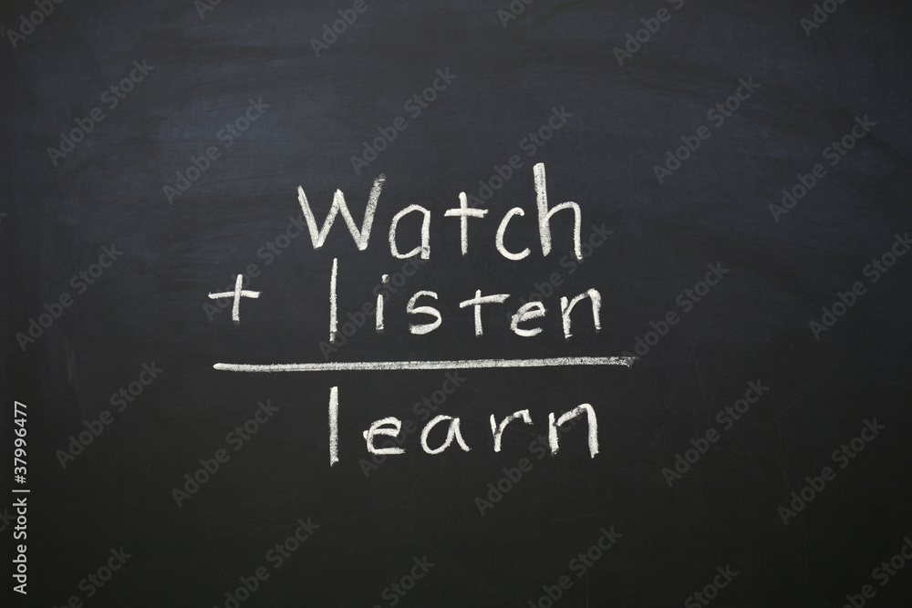 Obraz premium Watch Listen and Learn