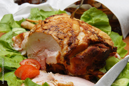 Roast on the wedding table