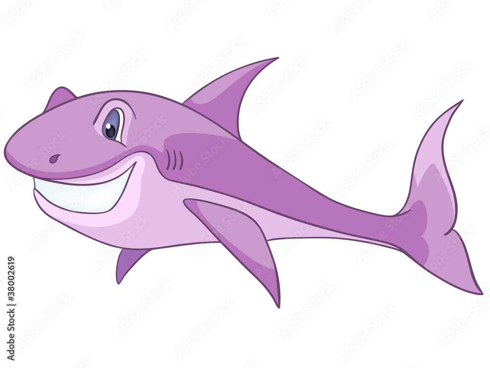 Obraz premium Cartoon Character Shark
