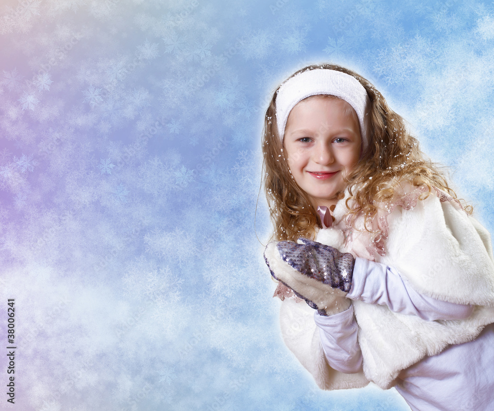 Cuty little girl in winter wear Cuty little girl in winter wear