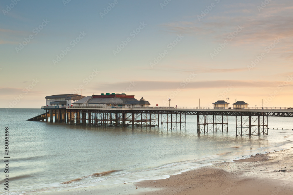 Cromer Pier in the county of Norfolk in England