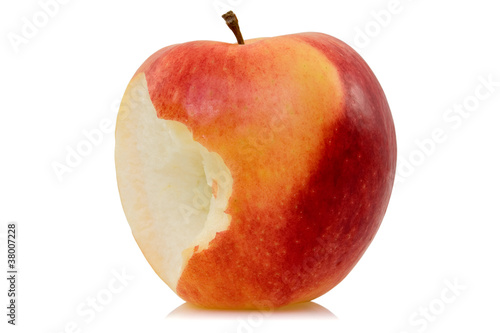 Canvastavla bitten red apple