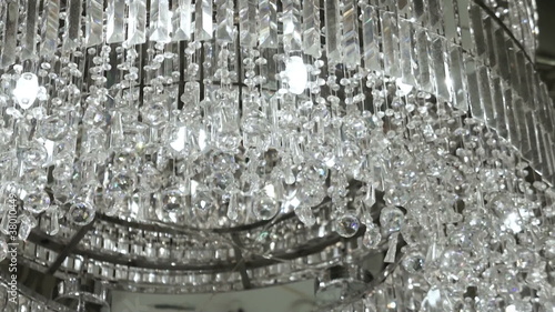 Crystal Chandelier. Close up shot.