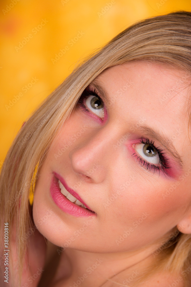 Beautiful blond girl portrait