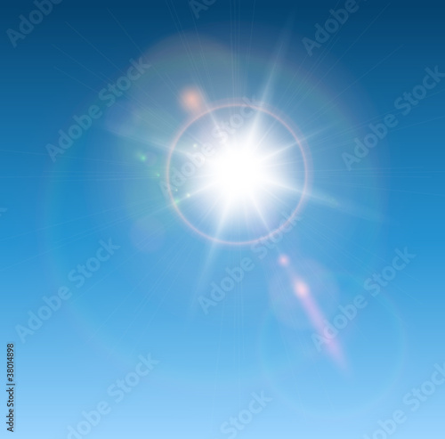Sun with lens flare