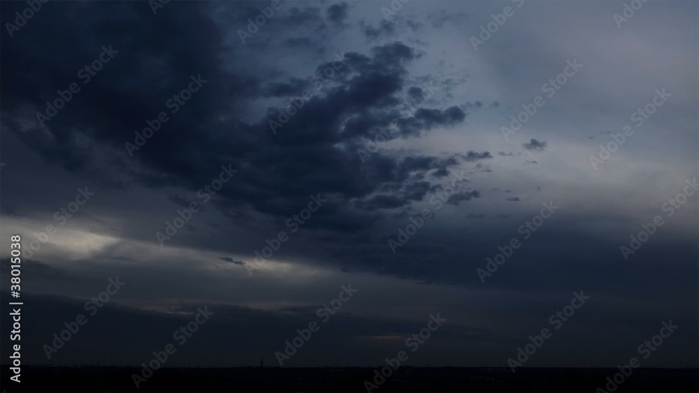 Sunset with clouds, evening (Time Lapse) Sunset with clouds, evening (Time Lapse)