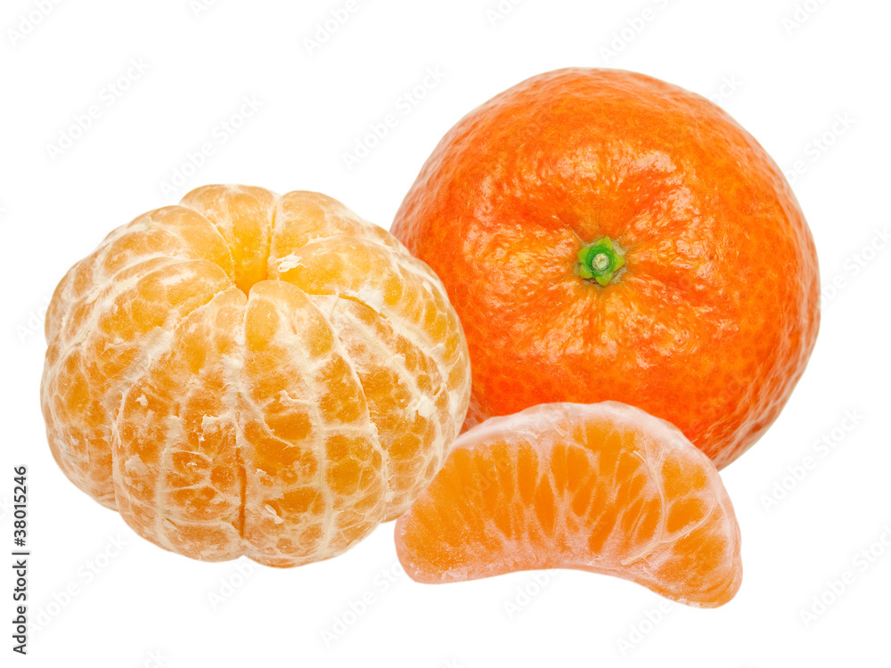 Mandarin isolated on white background Mandarin isolated on white background