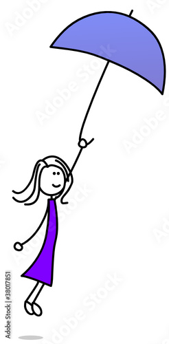 Junge Frau mit Regenschirm