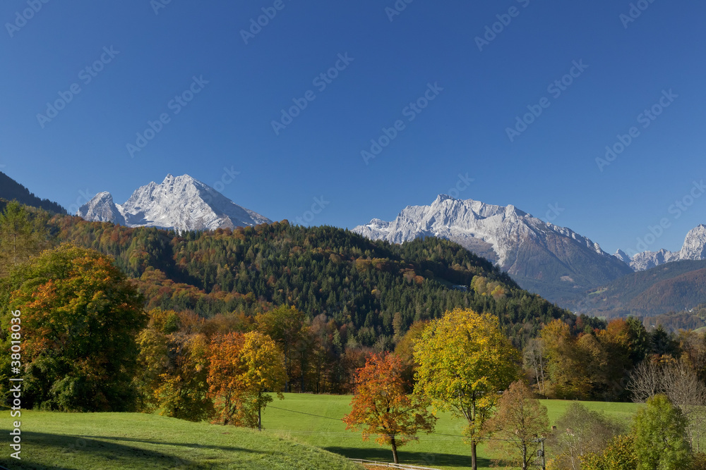 farmland in Alp foothills in bavaria