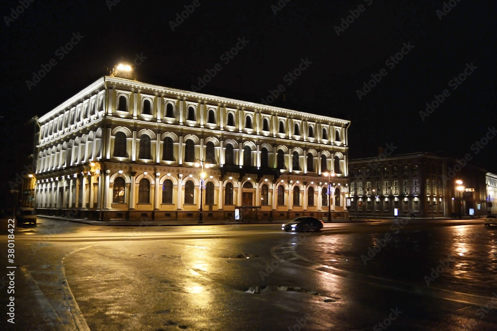View of night St. Petersburg