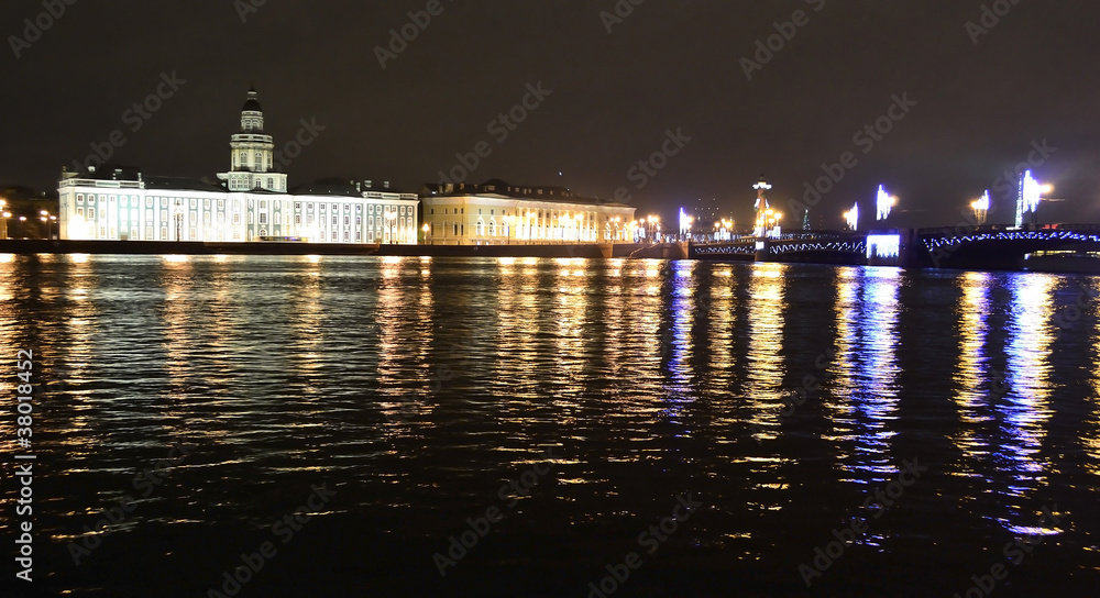 Night view of the University Embankment