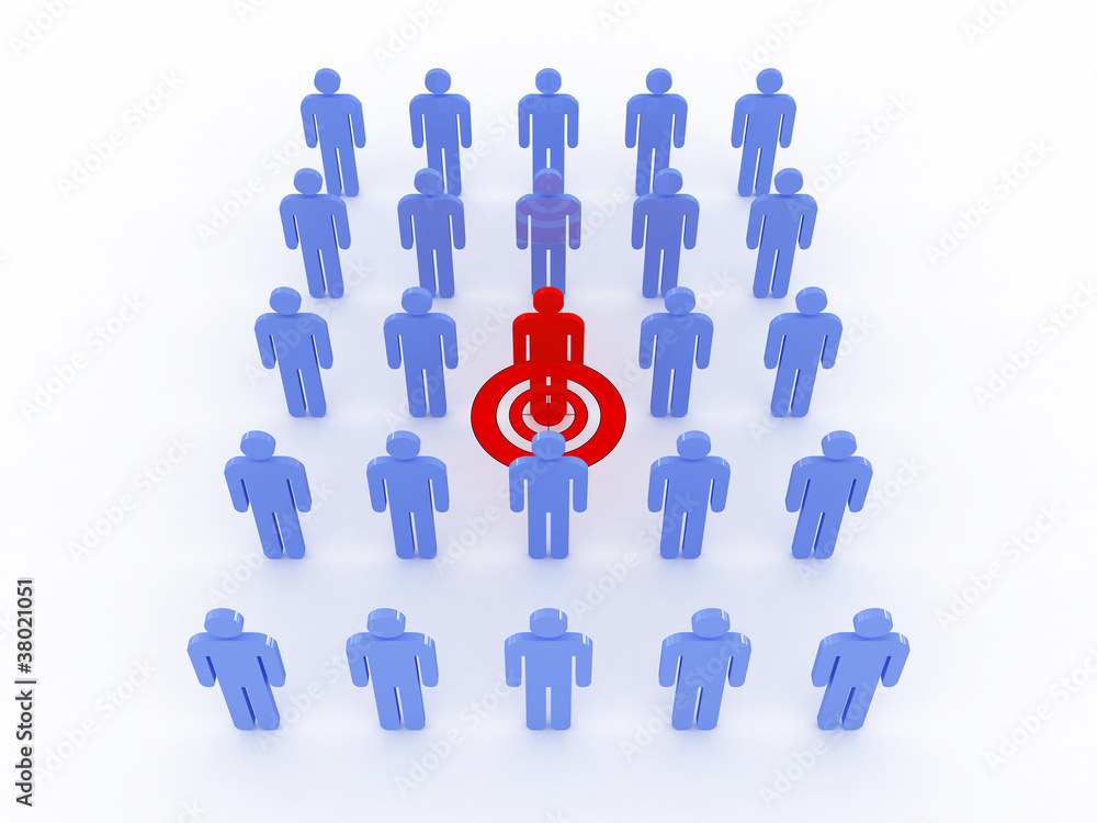 Human target isolated on white background. 3D image Human target isolated on white background. 3D image