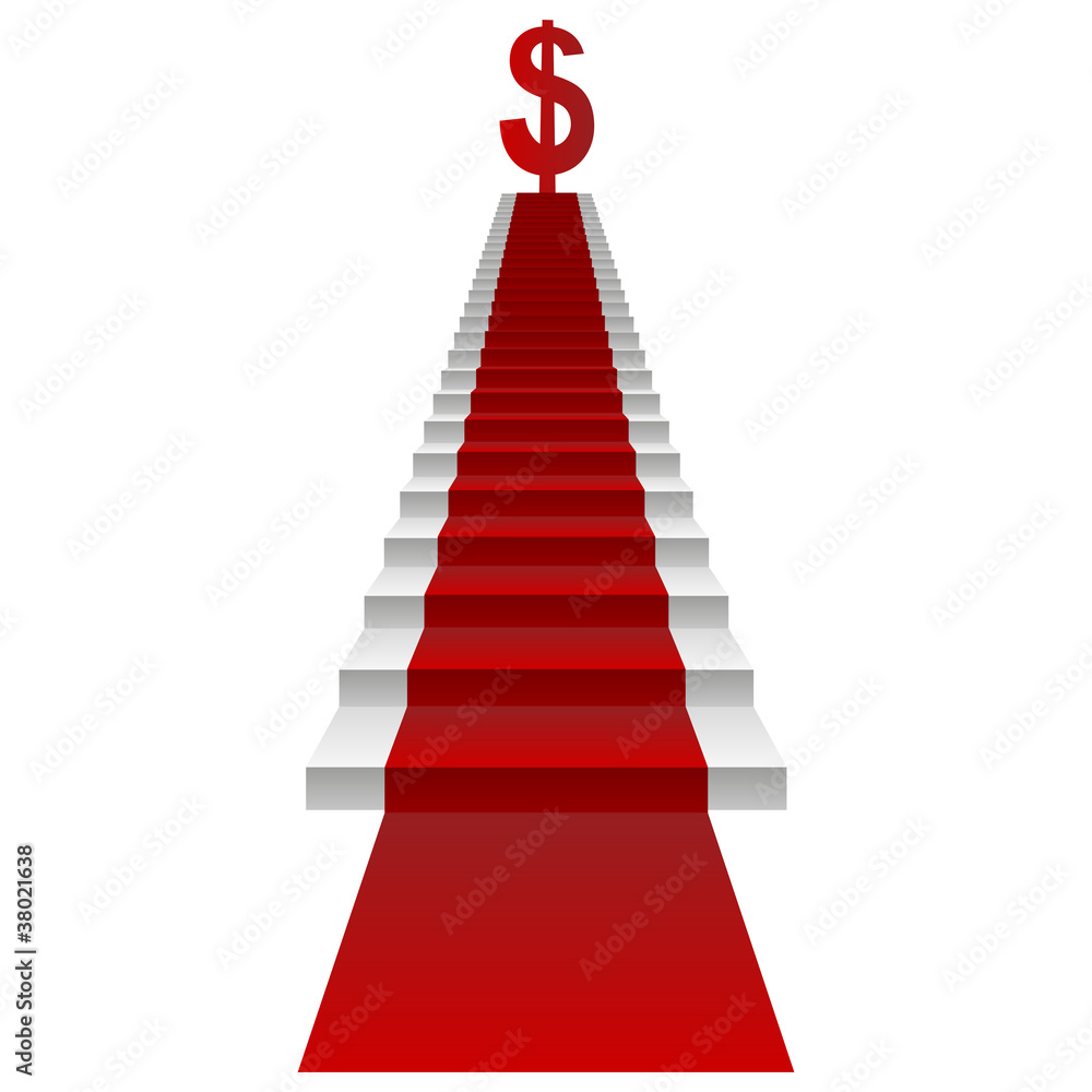 HIgh resolution conceptual red carpet and dollar HIgh resolution conceptual red carpet and dollar