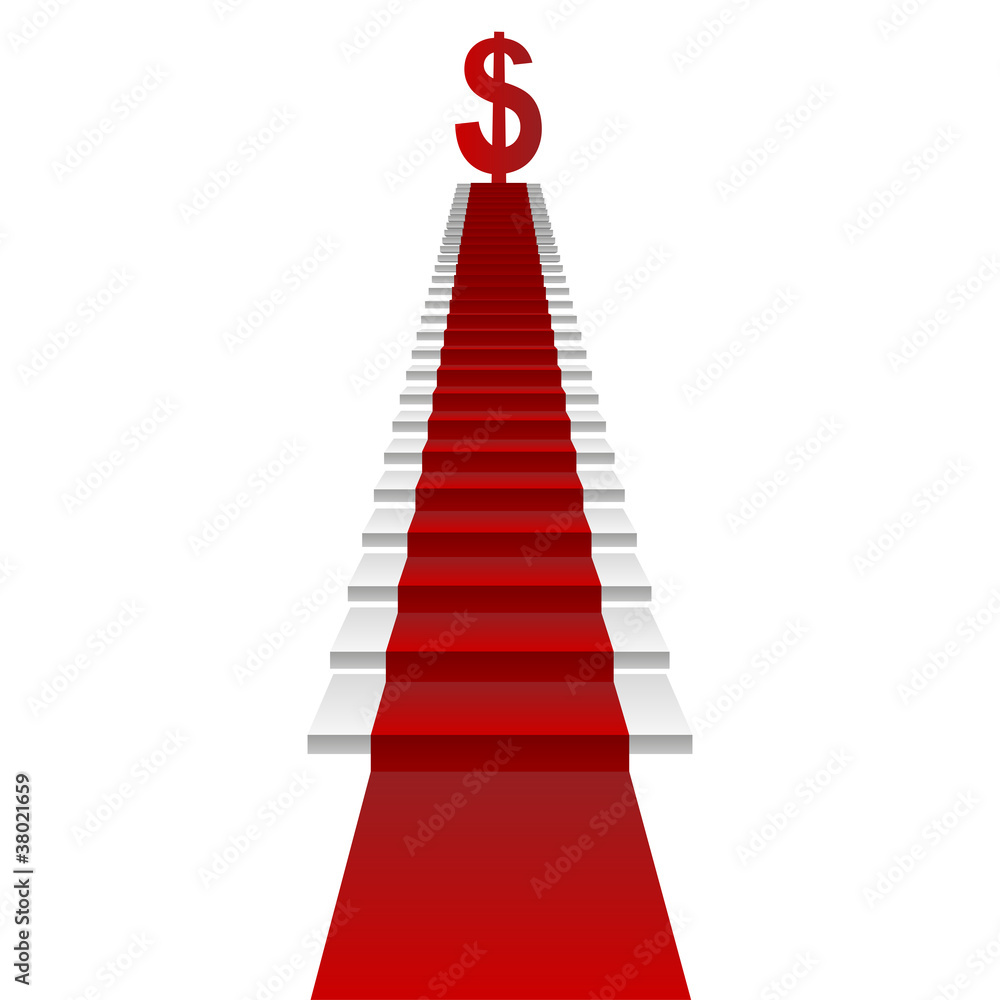HIgh resolution conceptual red carpet and dollar HIgh resolution conceptual red carpet and dollar
