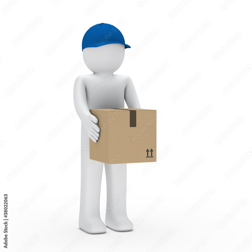 Lieferant übergibt Paket Lieferant übergibt Paket
